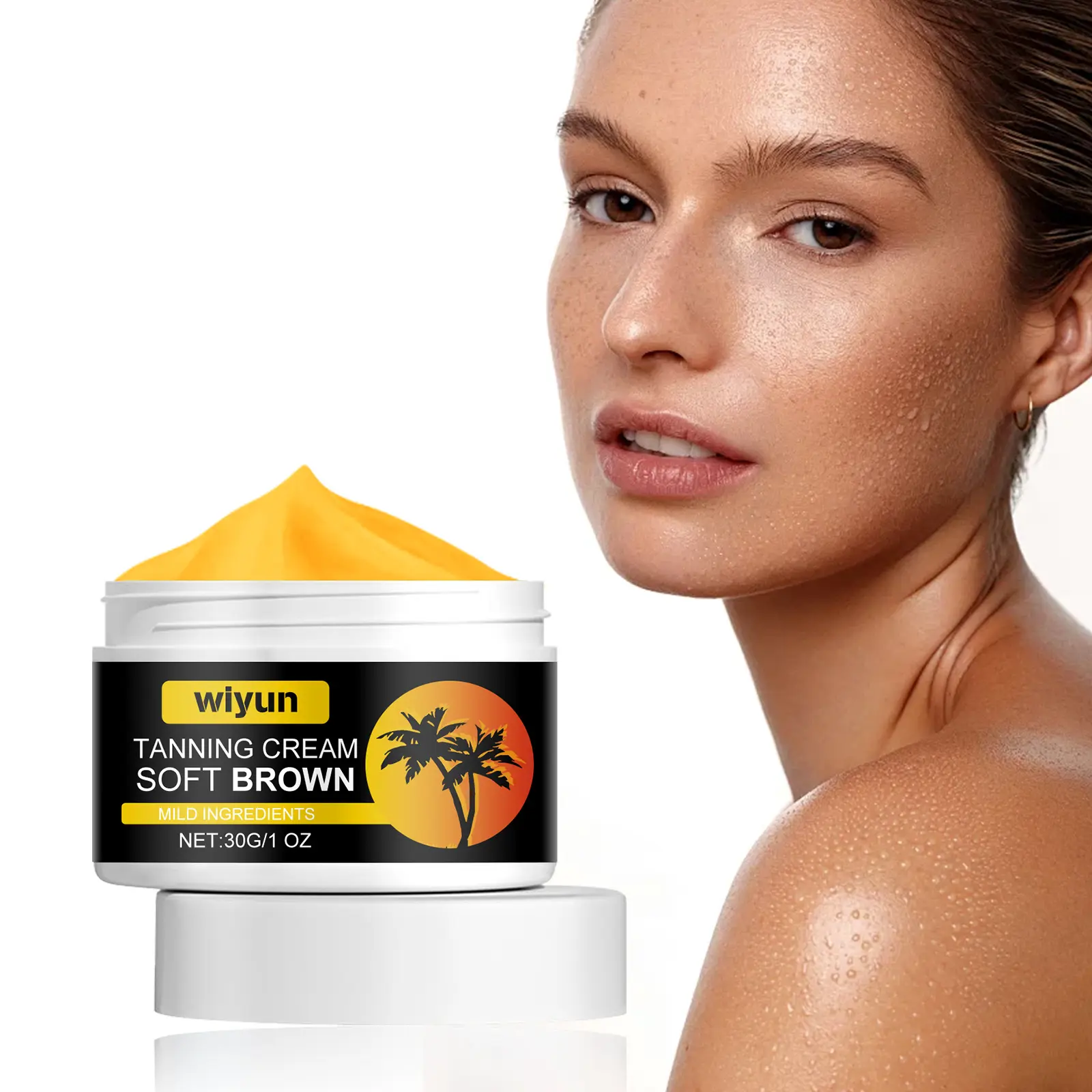 Wiyun Helps Black Frost Even Skin Color to Create Healthy Wheat Color Skin Lasting Refreshing Tanning Skin Beauty Cream Body Care Skin Care Whitening
