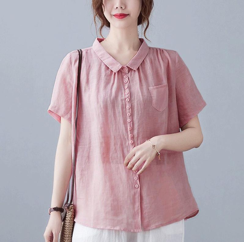 Áo Sơ Mi Kiểu Nữ Chất Đũi Tơ Mềm Mại, Kiểu Dáng Trẻ Trung Hiện Đại Sp10 Top 3