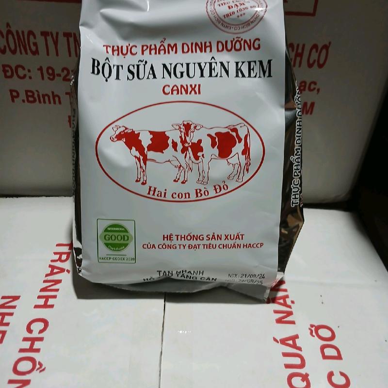 Sét 10 Bịch Sữa Bột Nguyên Kem Canxi 2 Con Bò Đỏ 2