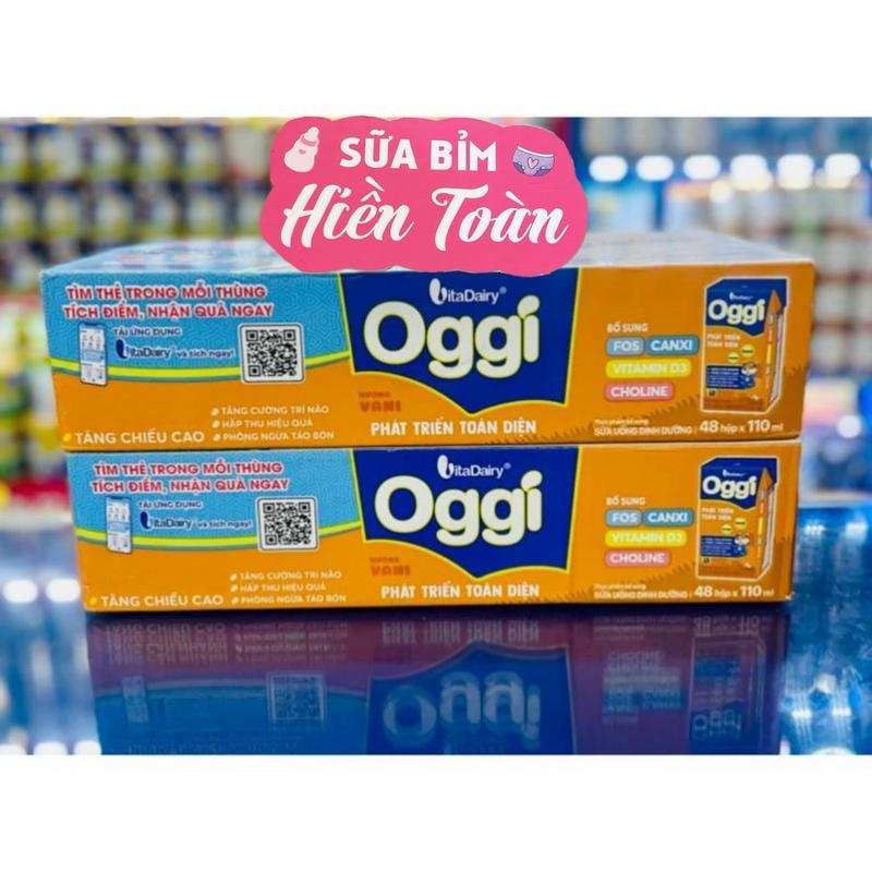 Sữa công thức pha sẵn Oggi vani 110ml ( thùng 48 hộp ) (k tặng lốc) sữabột trườngmầmnon 0