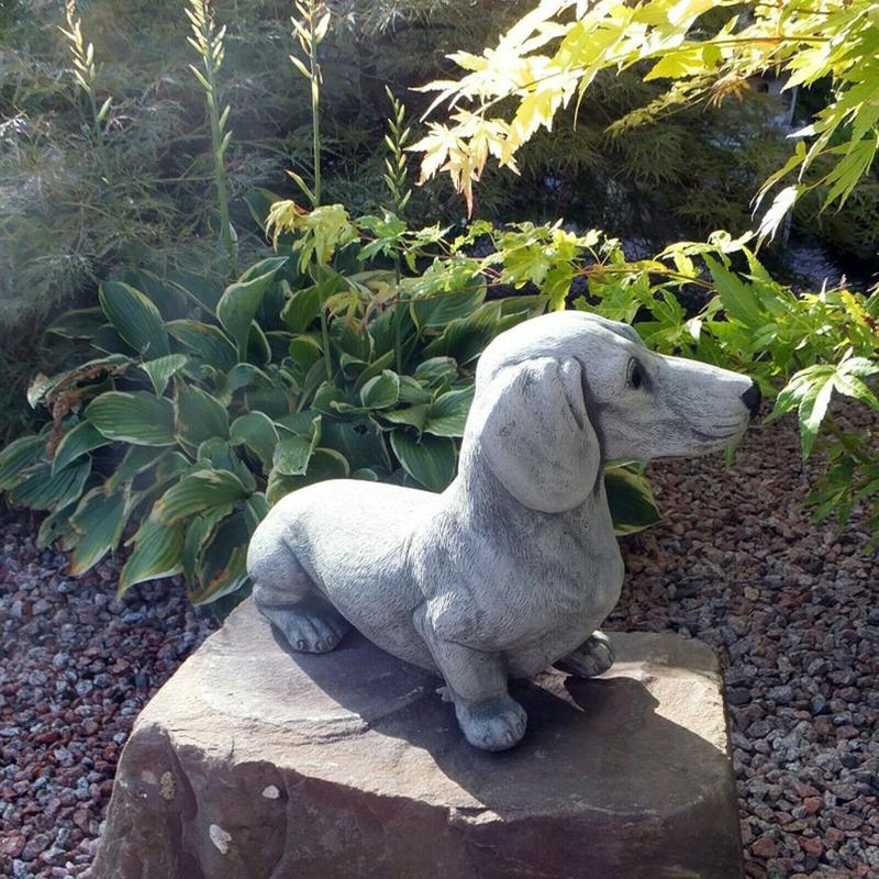 Product Introduction of Dachshund Statue Garden Decor Memorial Dog Figurines Puppy Lying Down Decor Garden Decoration  Accessories Home Garden Decor 19