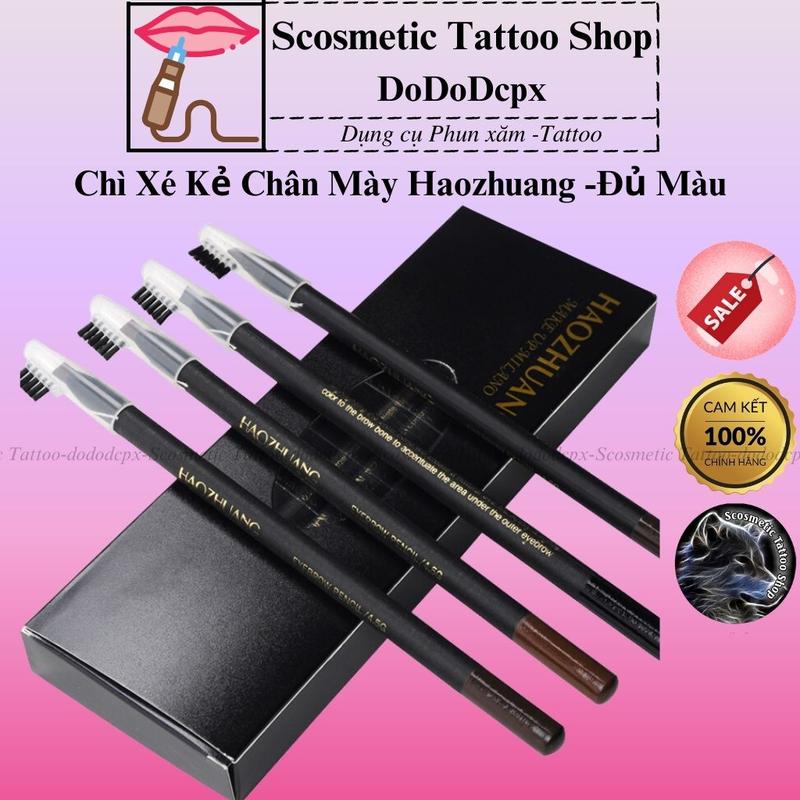 Chì xé kẻ lông mày Haozhuang (Chân Mày) , Bút chì đá gẩy sợi - Đủ Màu