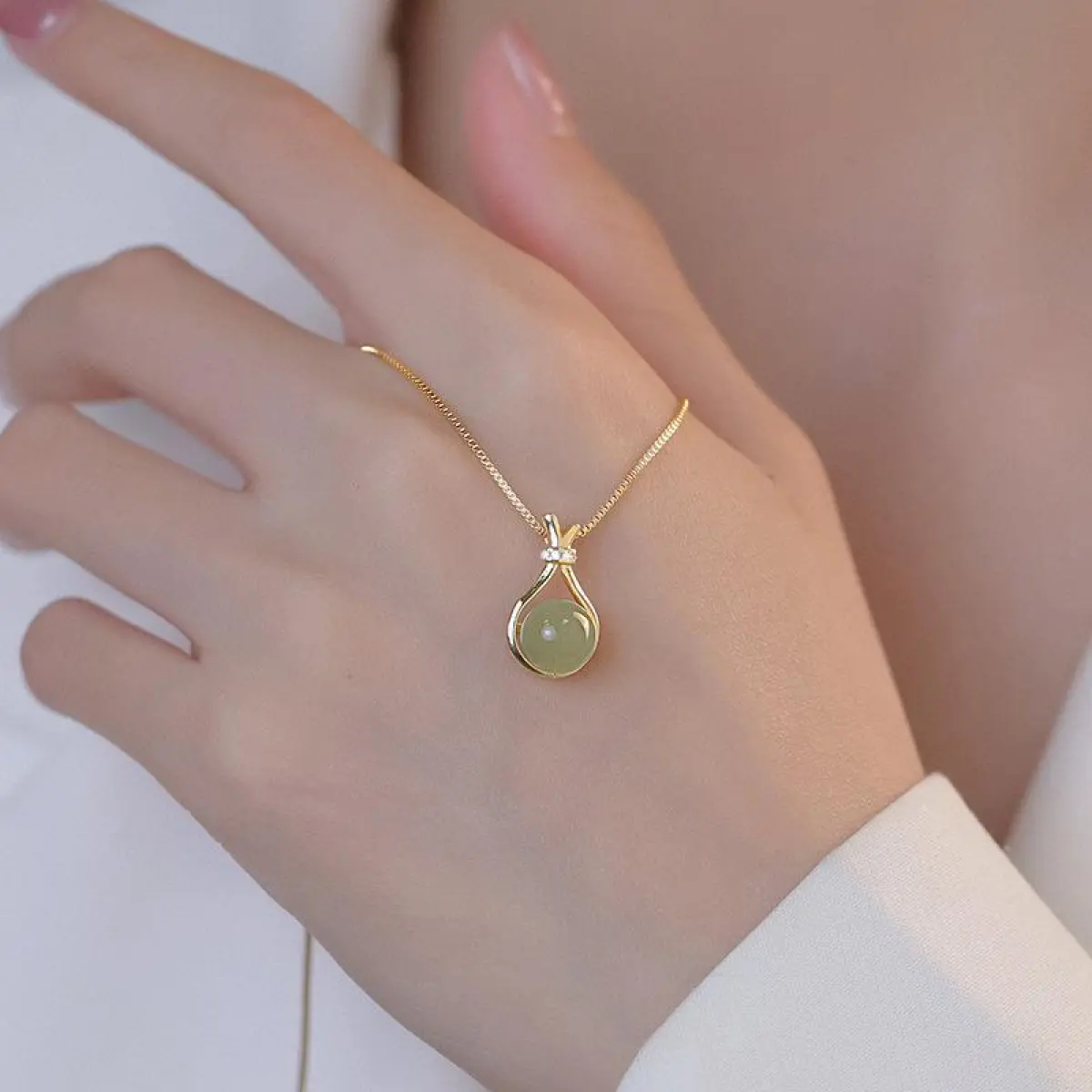 Vòng Cổ Mặt Dây Chuyền, Chất Liệu Thép Titan, Dành Cho Nữ, Dây Chuyền Xương Đòn, Phong Cách May Mắn Túi, Phong Cách Instagram Hiện Đại, Không Phai Màu, Mặt Dây Chuyền Tự Nhiên, Thanh Lịch Và Đơn Giản, Đa Năng, Dây Chuyền Xương Đòn Women Trang Sức