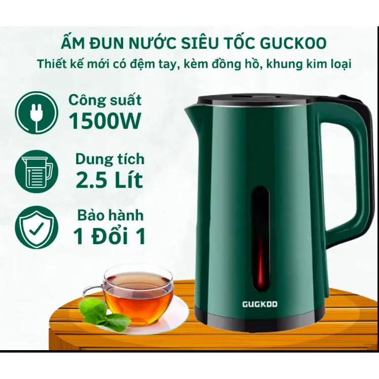Ấm siêu tốc GUGKDD ST 19 Dung tích 2.5L Công Suất 1500W 0