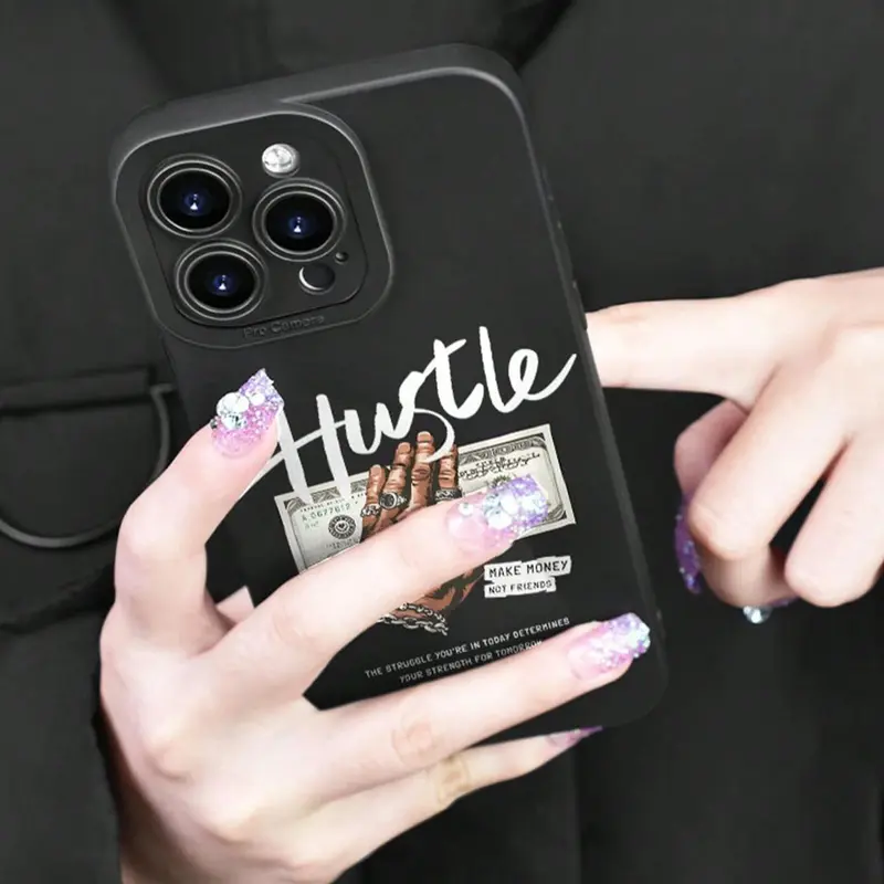 Money Pattern Phone Case, Soft Anti-drop Cellphone Protective Case, Total Protective Shockproof Mobile Phone Cover for iPhone 11 12 13 14 15 16 Series 4