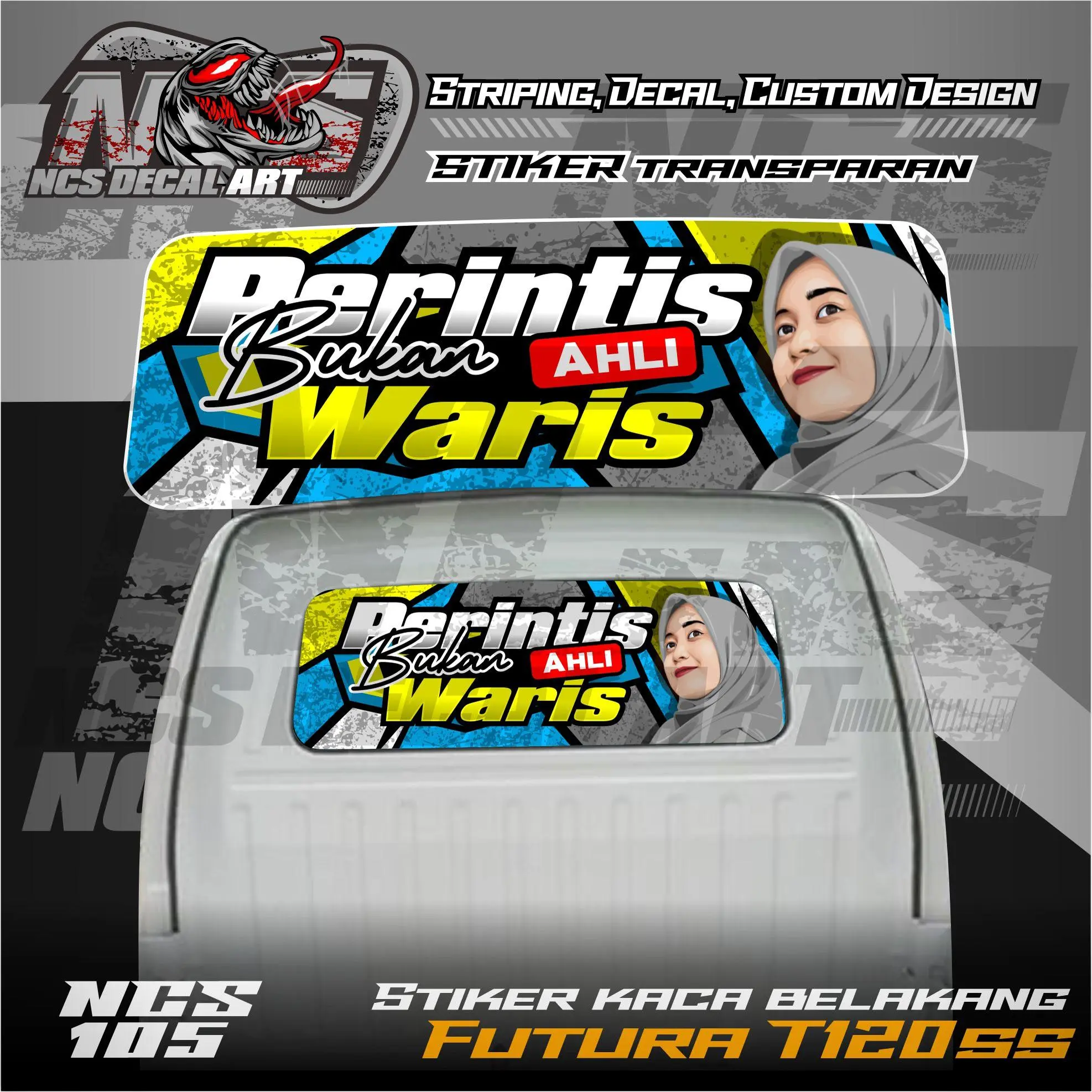 Stiker Kaca belakang L300/New Carry/Grandmax/Futura ts120, Stiker Bisa Request - Stiker All Pick Up