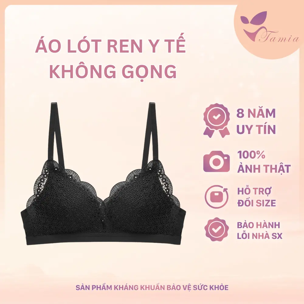 Áo lót ren kháng khuẩn không gọng TAMIA Women Bra Nữ