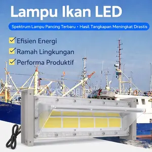 LAMPU KAPAL PENANGKAP IKAN 800WATT LED COB WARNA CYAN DAN YELLOW  / LAMPU IKAN / LAMPU CUMI ANTI AIR LED COB / LAMPU KAPAL IKAN SUPER TERANG