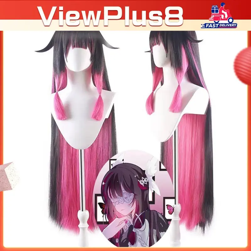 Wig Columbina Cosplay Genshin Impact 105cm untuk Dewasa dan Anak-anak Populer 0