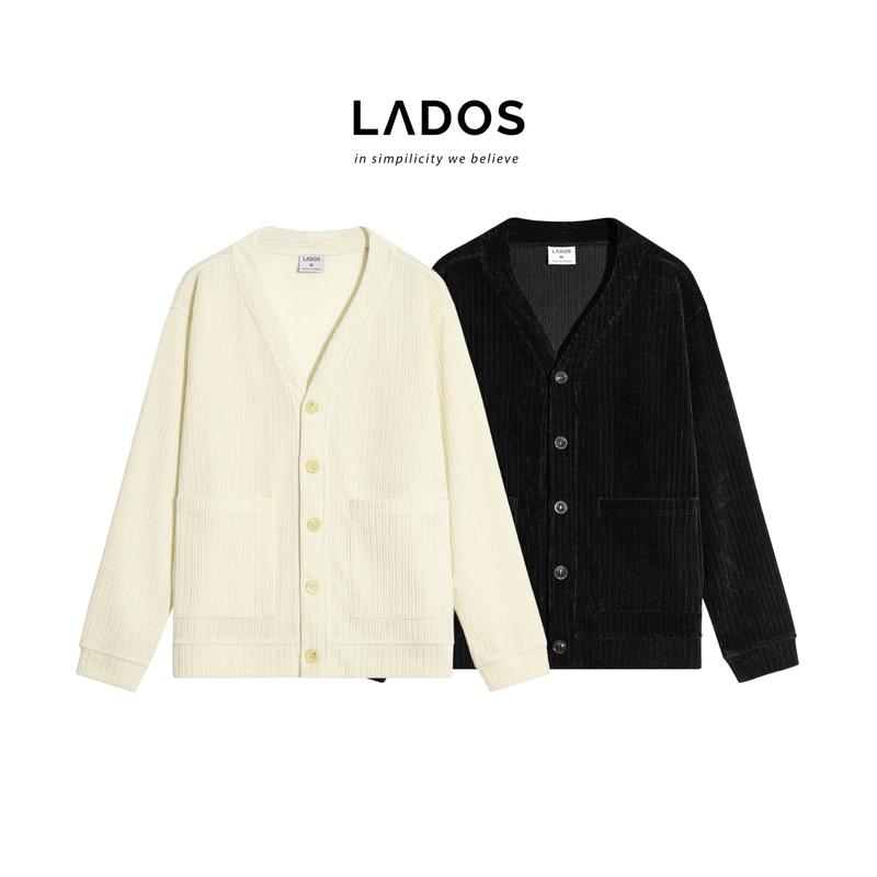Áo khoác cardigan nam thu đông chất nhung tăm cao cấp LADOS-2117  có túi, form rộng trẻ trung phong cách Hàn Quốc