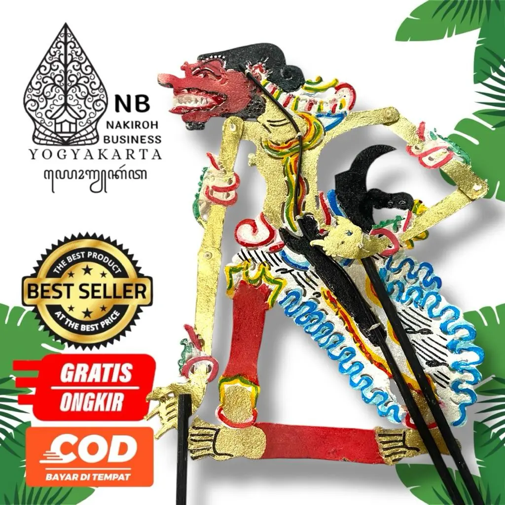 NAKIROHBUSINESS WAYANG kulit BUTO CAKIL BAHAN KULIT SAPI TEBAL KUAT