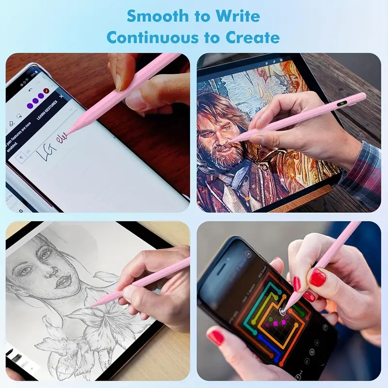 Rechargeable Magnetic Stylus Pen, Portable Rechargeable Stylus Pen with Digital Display, Touch Screen Pen for iPad & Android Devices, Wireless Digital Products 8