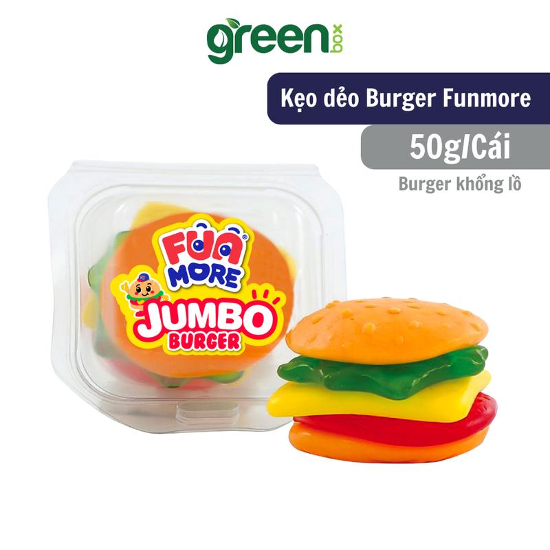 Viên Kẹo Dẻo Burger Funmore 50g Hương Trái Cây Chua Ngọt Ăn Vặt Thái Lan