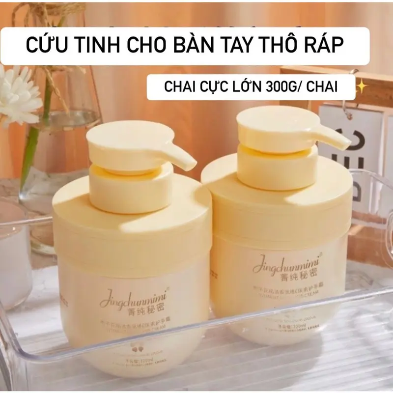 (Combo 2 lọ)  2 Lọ Kem Dưỡng Da Tay Jingchunmimi Vitamine Ereahand Cream Cấp Ẩm Làm Trắng Hiệu 0