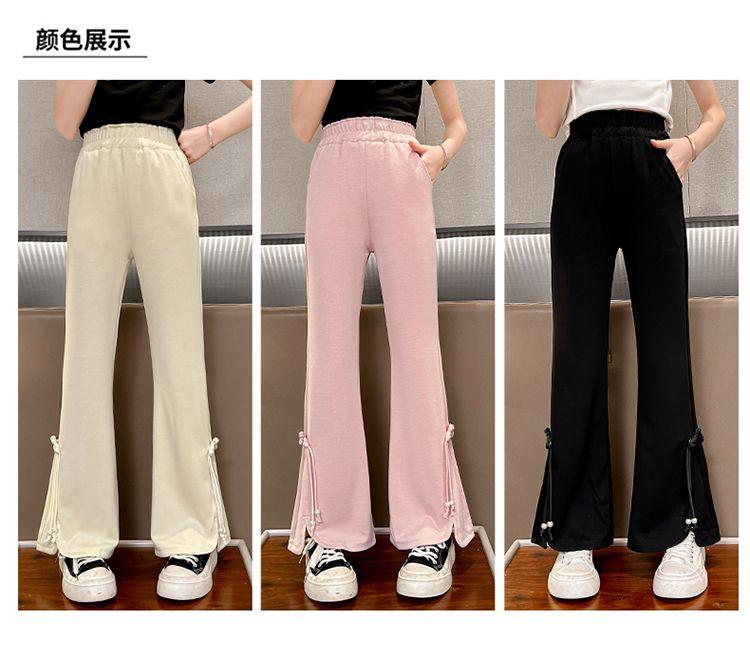 Product Introduction of Quần Dài Ống Loe Phong Cách Phương Tây, Cho Bé Gái, Hàng Mới Về Mùa Hè 2024, Quần Legging Trẻ Em Dễ Phối Đồ Thích Hợp Cho Trẻ Em Trung Bình Và Lớn, Ôm Sát Và Mỏng, Quần Dài 5