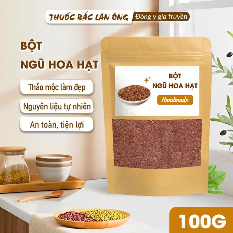 100g hạt ngũ hoa Lãn Ông (Hạt đinh lịch, ngũ hoa hạt), dùng đắp mặt, đắp mask, skincare