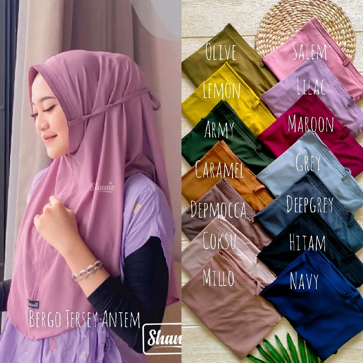 BERGO JERSEY ANTEM PREMIUM Jilbab Lembut
