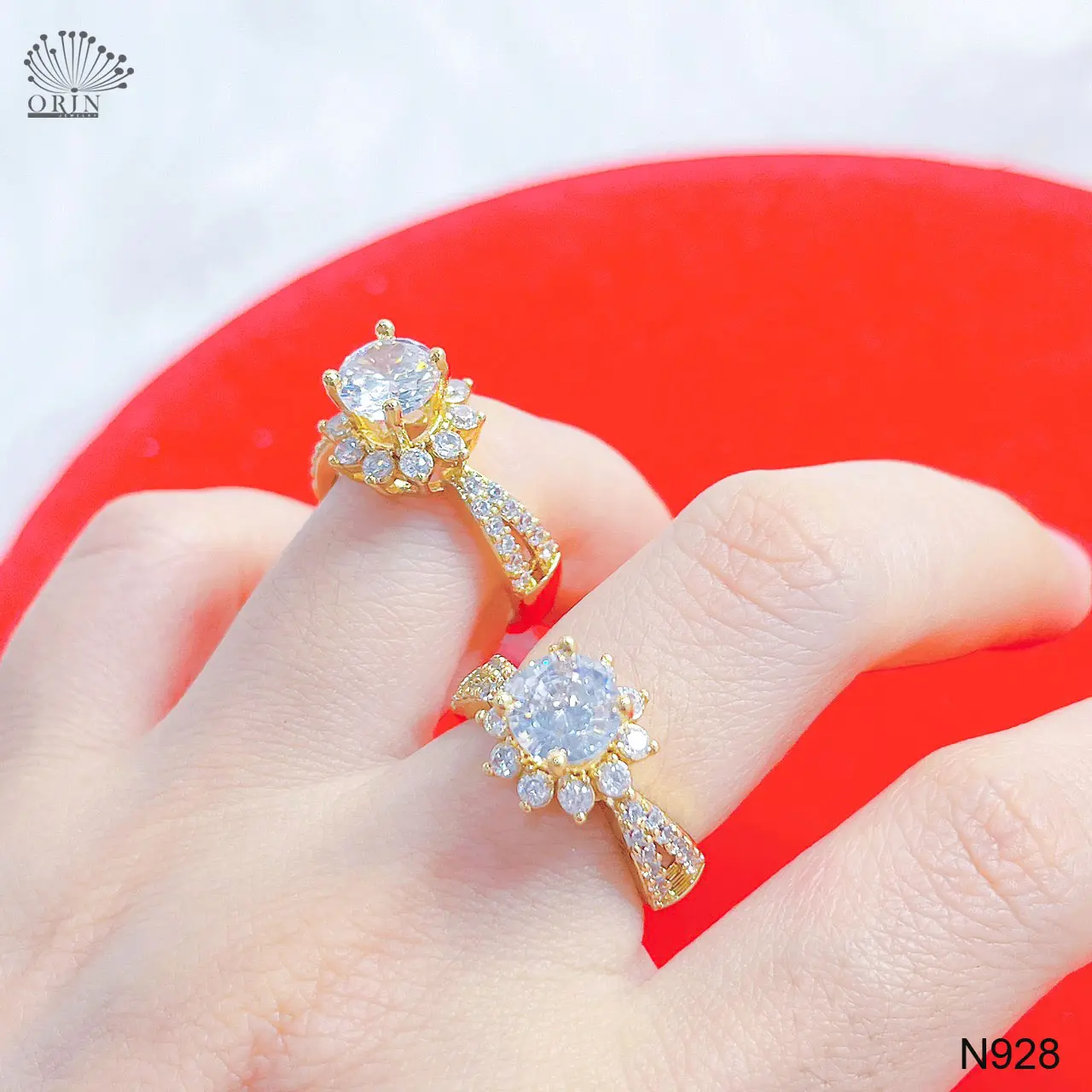 Nhẫn nữ hoa nhỏ cánh nhọn thiết kế cao cấp Orin N928