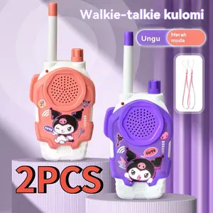 【COD】2PCS Walkie talkie Kuromi untuk anak-anak 500-800m pager percakapan nirkabel jarak jauh satu lawan satu mainan edukasi interaktif untuk orang tua dan anak Control Remote Mic
