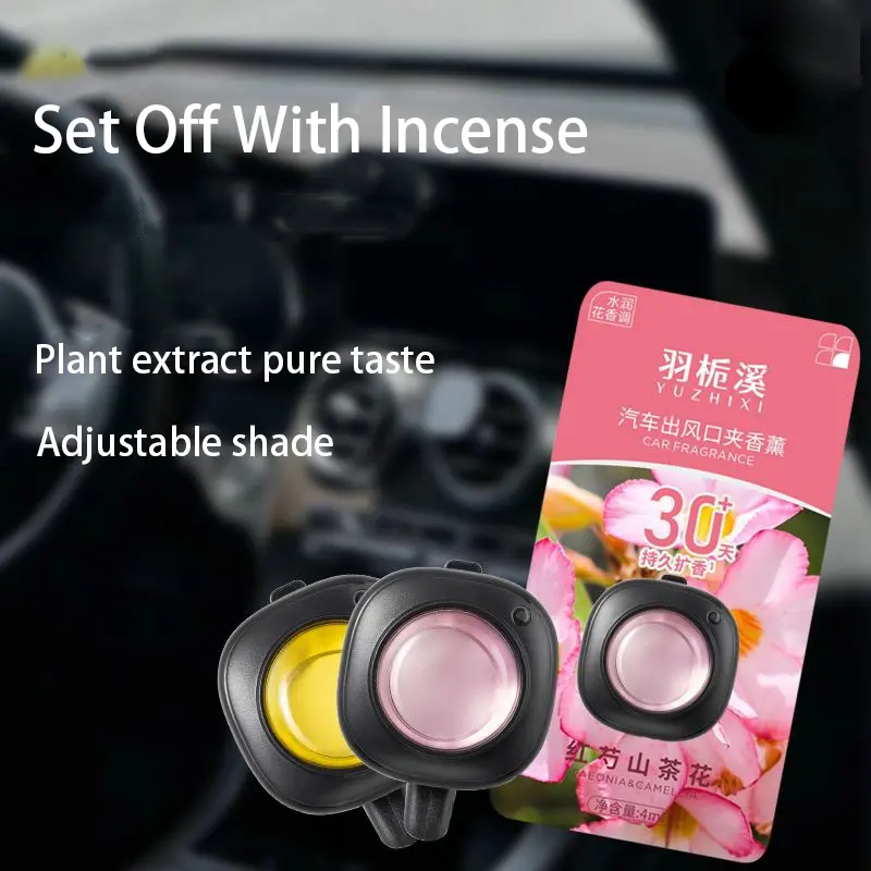 Car Air Freshener - Aromatherapy Air Vent Clip, Deodorizer, Long-Lasting Fragrance For Cars
