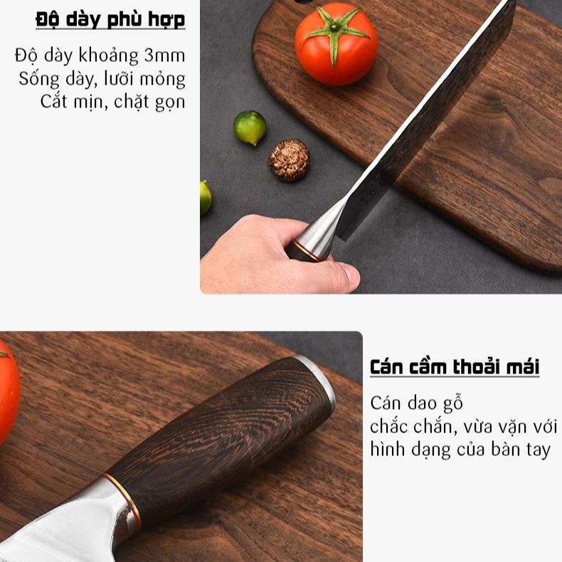 Dao Chặt Thái Vân Búa Cao Cấp - Lưỡi Thép Không Gỉ - Cắt Mịn Chặt Gọn - Dao chặt thái gia đình - Dao vân búa 3