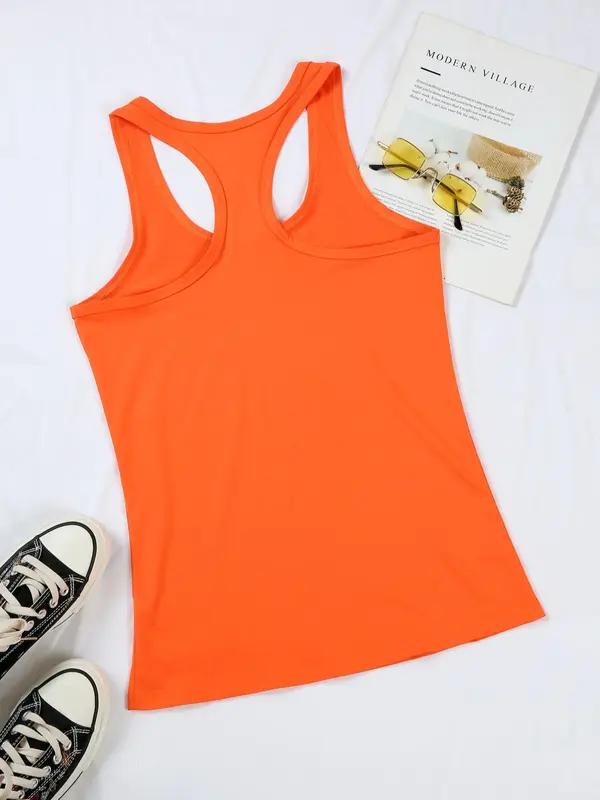 Women's Letter & Red Lip Print Tank Top, Casual Sleeveless Top for Summer, Ladies Clothes for Daily Wear 1