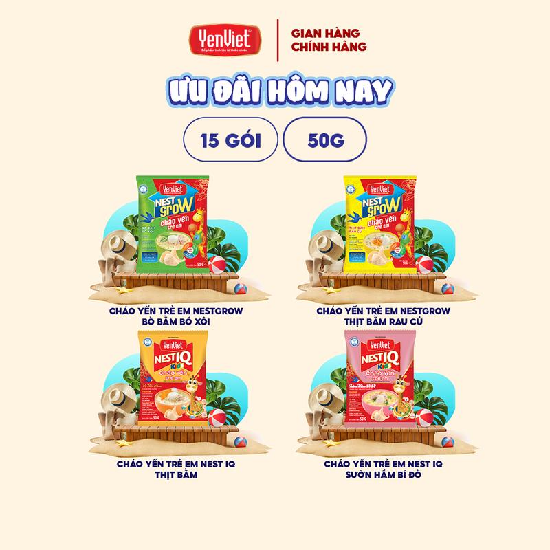 Combo 15 gói cháo yến trẻ em Yến Việt công thức độc quyền