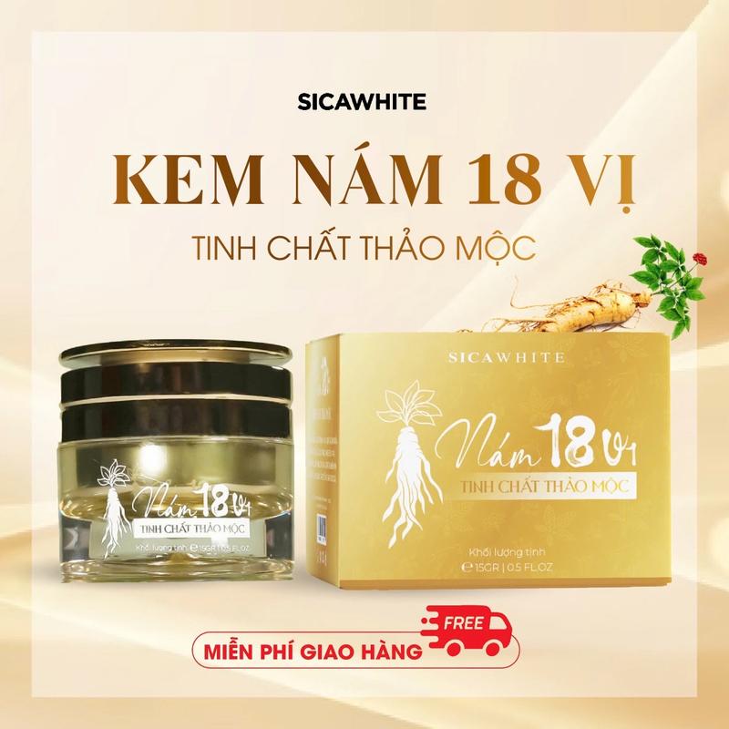 [ KEM NÁM 18 VỊ ]  Kem Nám Mạnh Tinh Chất Thảo Mộc ( 15gr ) - Hỗ Trợ Tình Trạng Da Nám  - Chất Kem Mềm