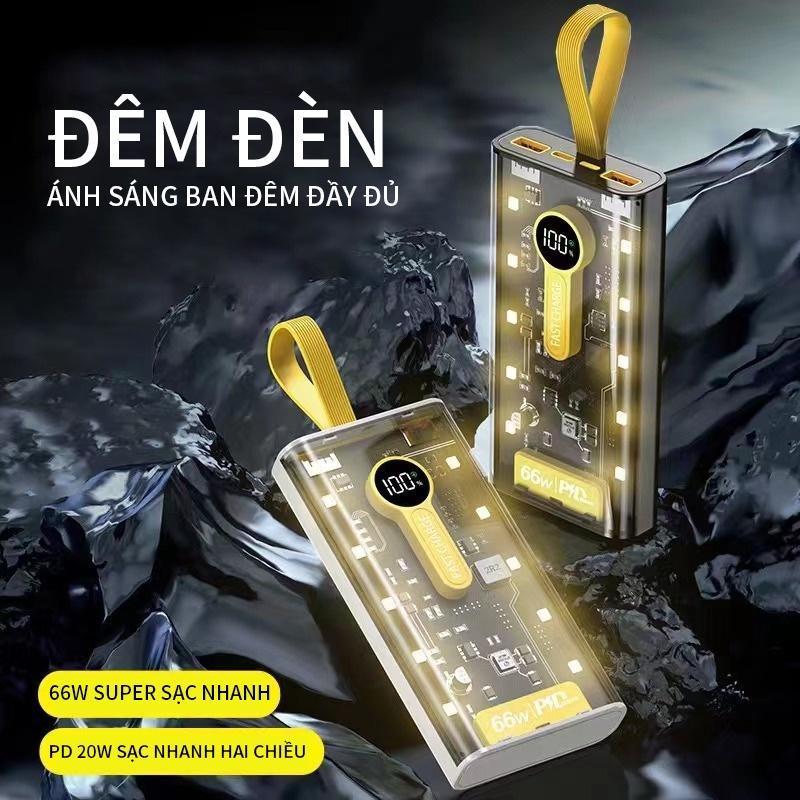   FREE 4IN1 CABLE  Power Bank 100000 mAh 600000 mAh CONTAINER with 4 integrated cables 12-month warranty Phone Accessories Backup Battery Battery Charger Titanium Light sạc  dự  phòng  siêu  trâu sạc  dự  phòng  napod sạc  dự  phòng  salaman 
