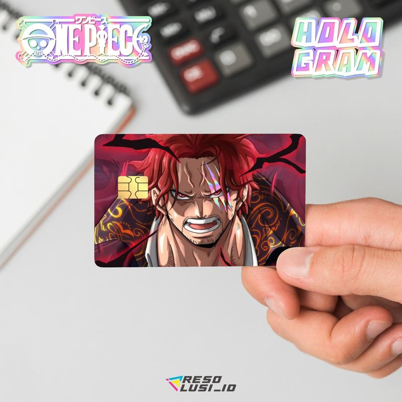 STIKER PELINDUNG KARTU SKIN CARD ATM E-MONEY ONE PIECE SPECIAL SHANKS 1