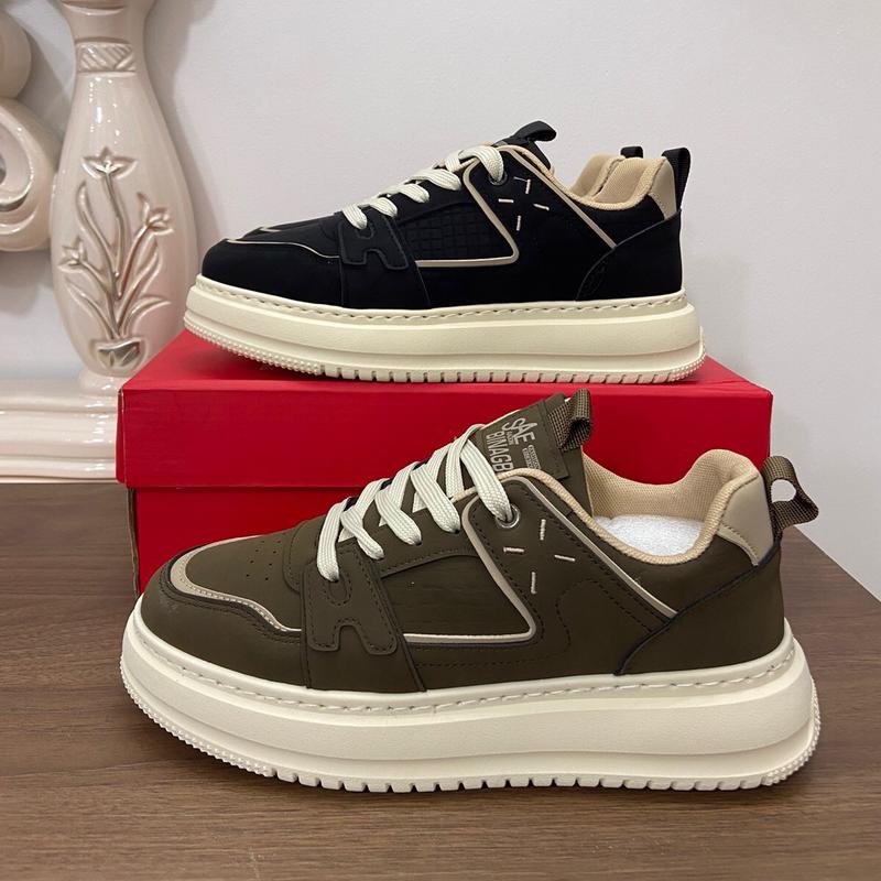 (O-27) giầy thể thao nam 2 màu rêu & đen - hàng cao cấp mẫu mới nhất năm nay Sneaker Cao Su 1