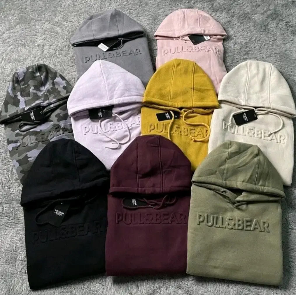 Sweater Hoodie Pullover Pullbear timbul Emboos