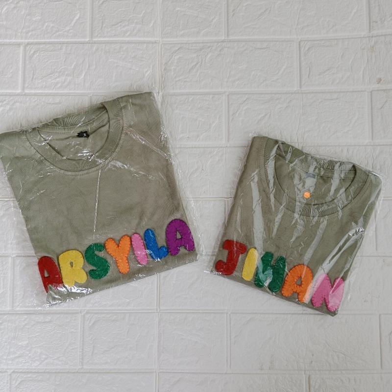 Product Introduction of kaos nama anak bahan Katun kombad adem untuk anak laki-laki dan perempuan usia 0-13 tahun lengan pendek 12