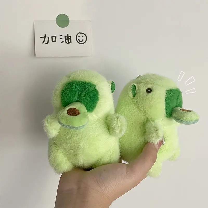 Búp Bê Nhồi Bông Capybara, Thiết Kế Bắp Cải Bơ Sáng Tạo, Đồ Chơi Lên Dây Cót Vui Nhộn, Thích Hợp Cho Trẻ Em, Mặt Dây Chuyền Gói Móc Chìa Khóa Women Móc Chìa Khoá Len 4