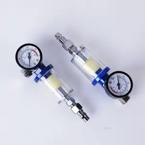 Spray Gun Air Regulator Gauge In-line Water Filter Adapter