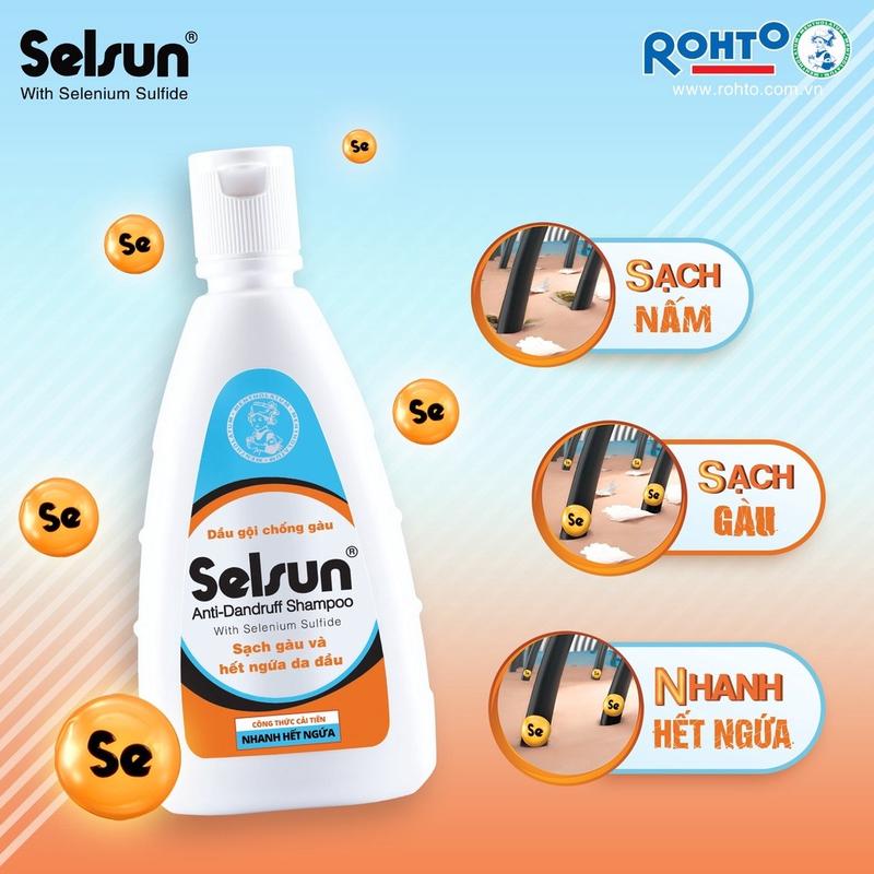 Dầu gội chống gàu, sạch nấm, nhanh hết ngứa Selsun 100ml Dưỡng Tóc 1