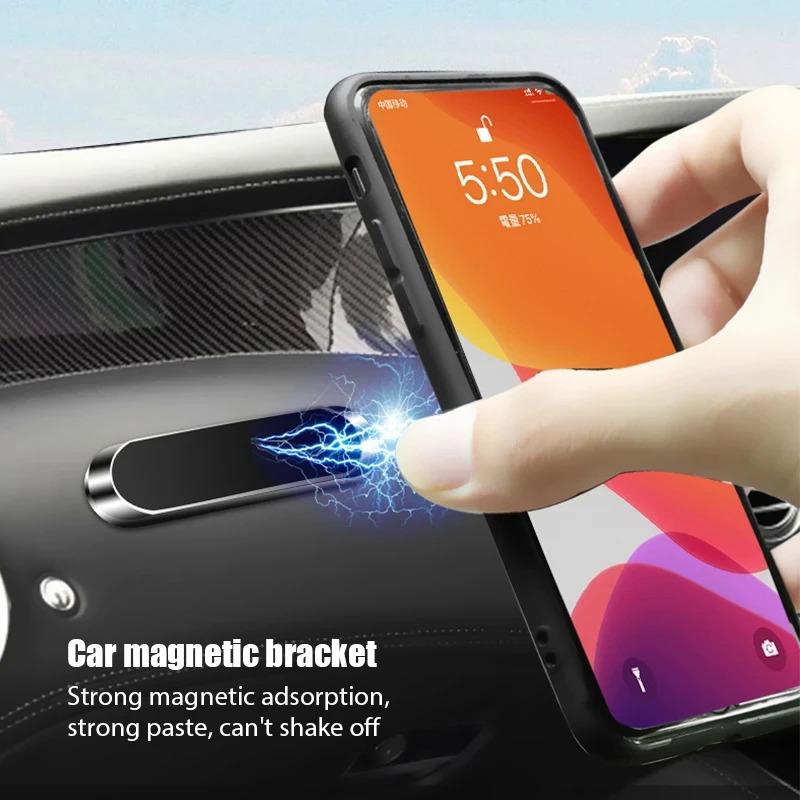 Product Introduction of Popular multifunctional magnetic suction car phone holder creative car magnetic air outlet car metal magnetic bracket 2