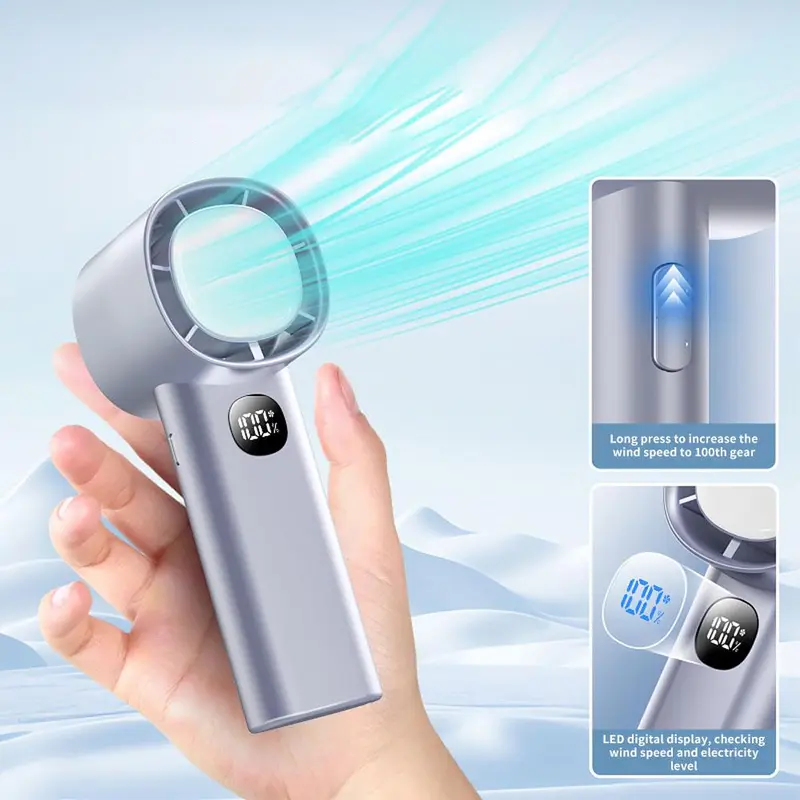 Handheld small fan with night light, dormitory bedside electric fan, silent charging, long battery life, usb Wind treasure micro, small, portable, mini and portable fan  portable  mini 8