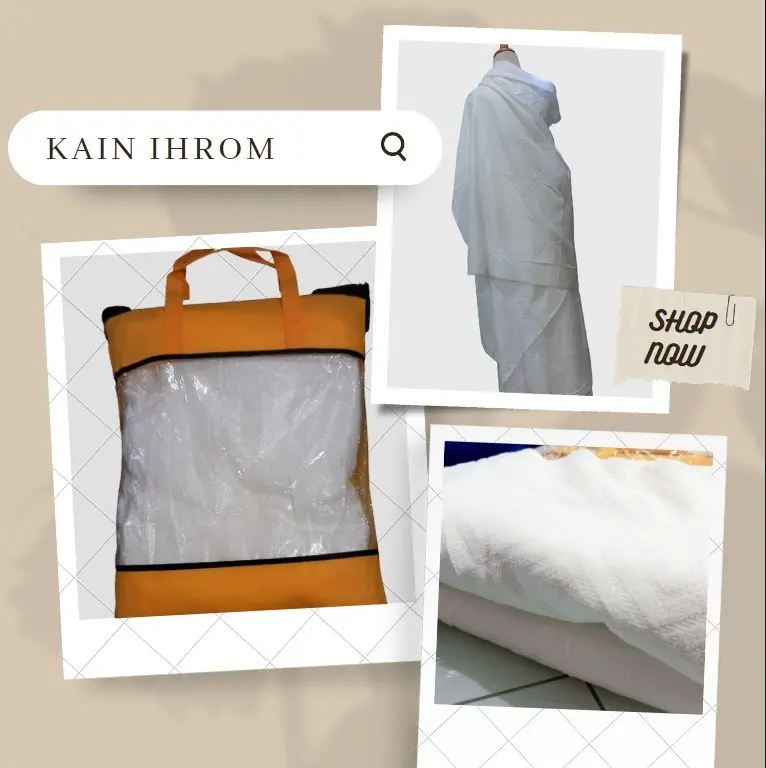 kain ihram umroh dan haji ukuran Sd - SMA / perlengkapan haji dan umroh laki laki