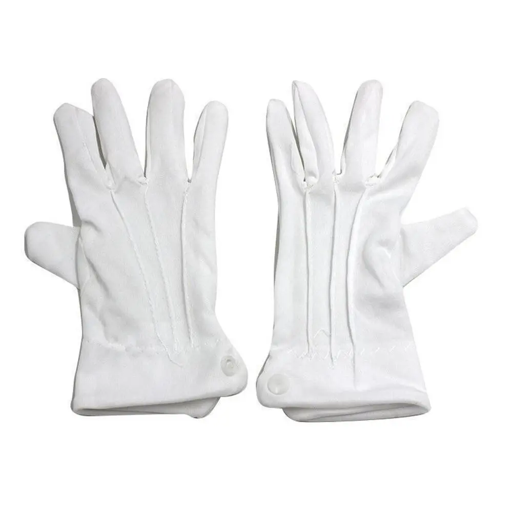 Cotton White Gloves High-quality Comfortable Anti-slip Durable Inspection Work Gloves (1 Pair)