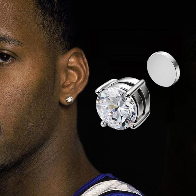 Bông Tai Từ Tính Zircon Punk, Siêu Lấp Lánh, Không Cần Xỏ Lỗ Tai, Dành Cho Nam Và Nữ, Không Thủng, Đồ Trang Sức Giả jewellery  kk 3
