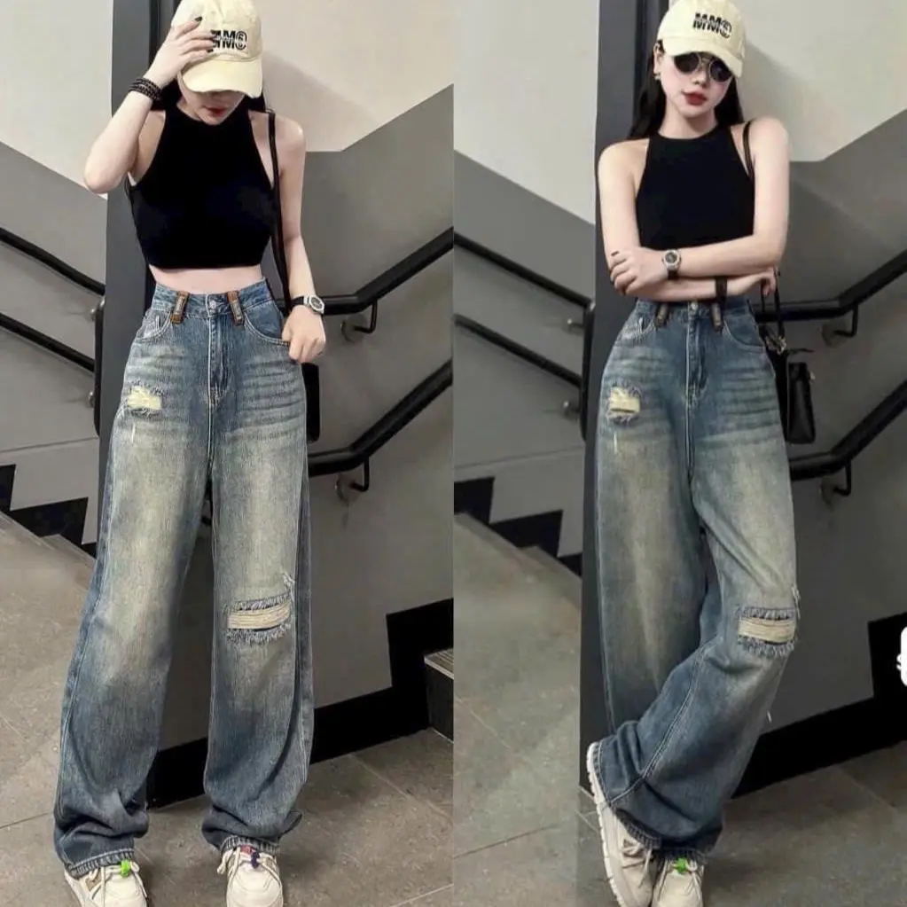 Quần Beggy Jean nữ cao cấp mẫu mới fom suông rộng thời trang -quần beggy nữ chất Jean  Women