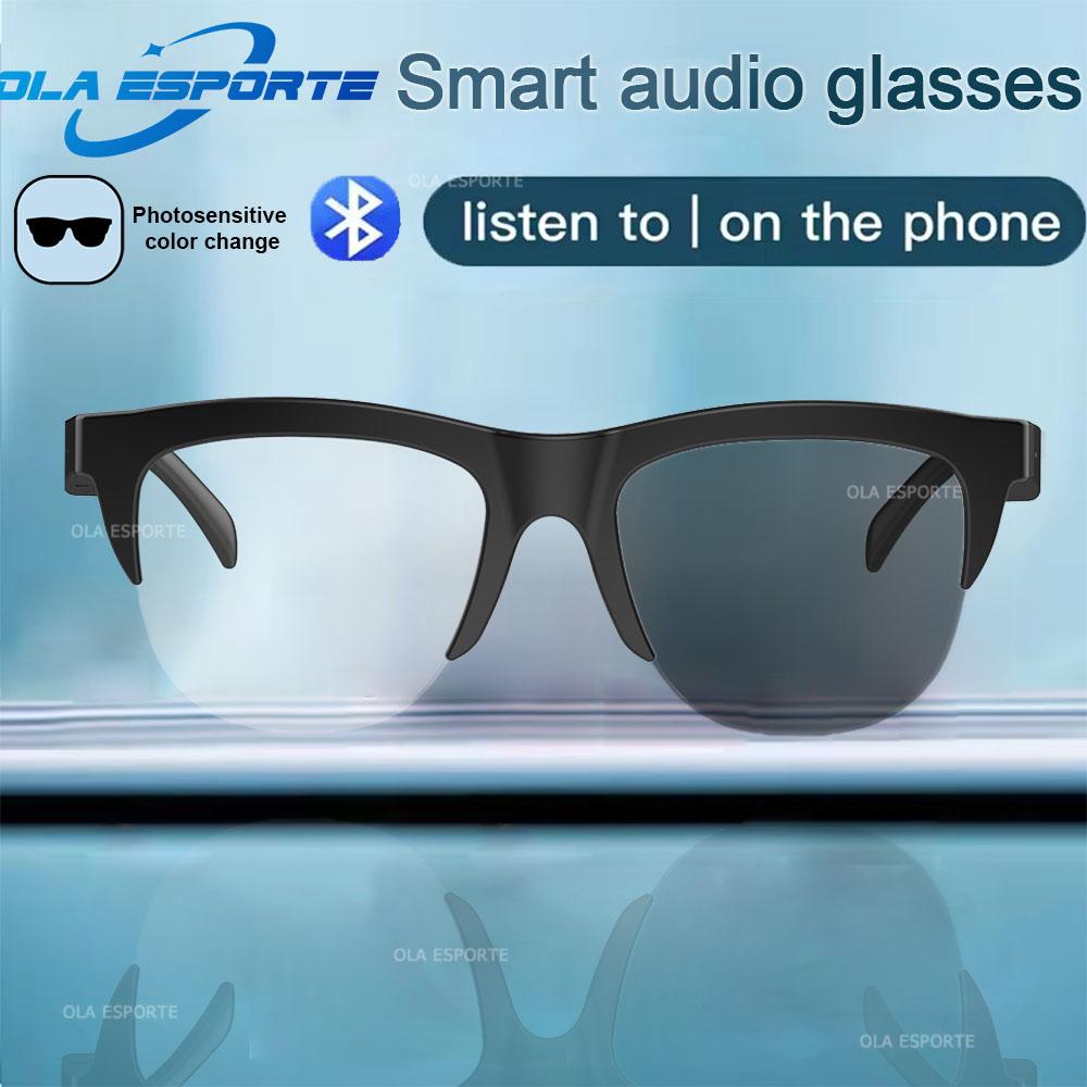2025 Photosensitive Color Change Smart Glasses Bluetooth Voice Calls Control Music UV Polarized Sunglasses Headphone Glasses Man