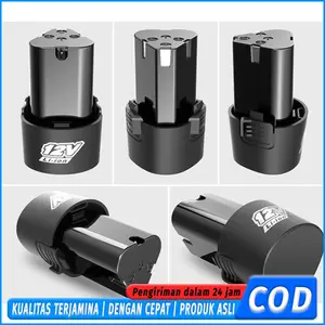 Baterai Mesin Bor Cas 12 Volt 1300mAh Cordless Drill+Charger/baterai Lithium Yang Dapat Diisi Ulang Berlaku Untuk Obeng Listrik Bor Tanpa Kabel Yang Biasa Digunakan Untuk Perkakas Listrik Batre Bor Cas 12 Volt 3000 Mah