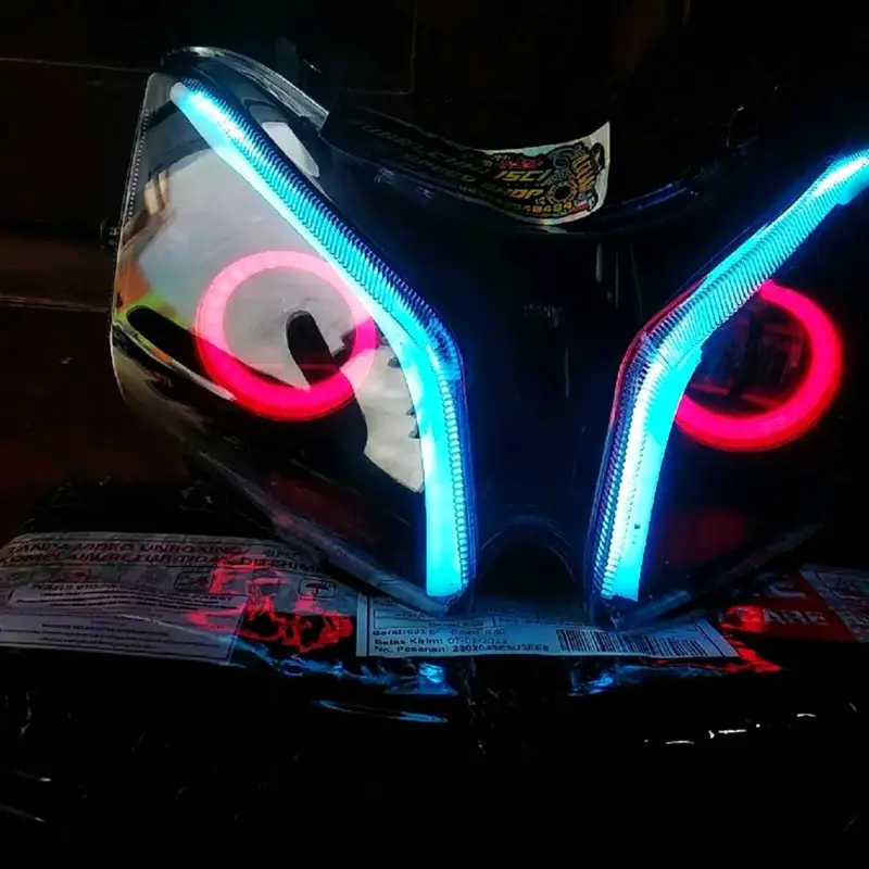 reflektor mika lampu depan vario 110 karbu custom daymeker alis diam Motor 1