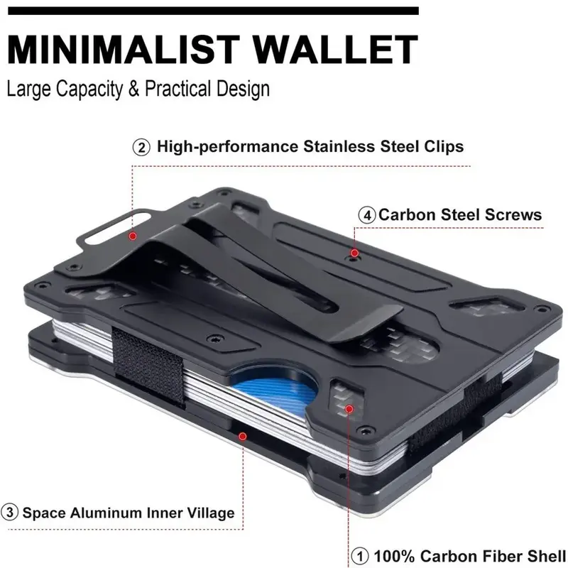 Dompet Kartu Pria Card Holder Magic Wallet Aluminium Anti RFID 8