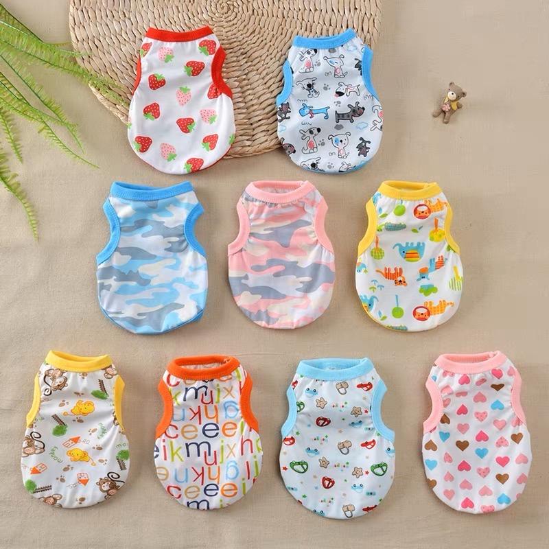 Áo Thun Ba Lỗ Cho Cún Mèo Dễ Thương Quần Áo Thú Cưng Mùa Hè Mát Mẻ Hihapet.