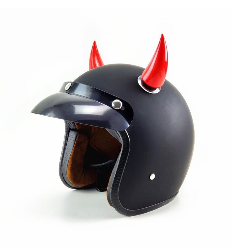 2Pcs Rubber Motorcycle Helmet Corner Horn Decoration Accessories with Suction Cup Soft Horn Headwear #469731 2