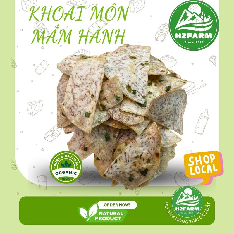 Khoai Môn Sấy Mắm Hành - H2farm - Giòn Tan - Snack - Ăn Vặt Snack Food