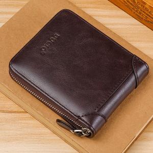 Men's Zipper Short Wallet Money Clip Multi-Functional Card Holder, Unisex ID Card Driver's License Card Case Wallet